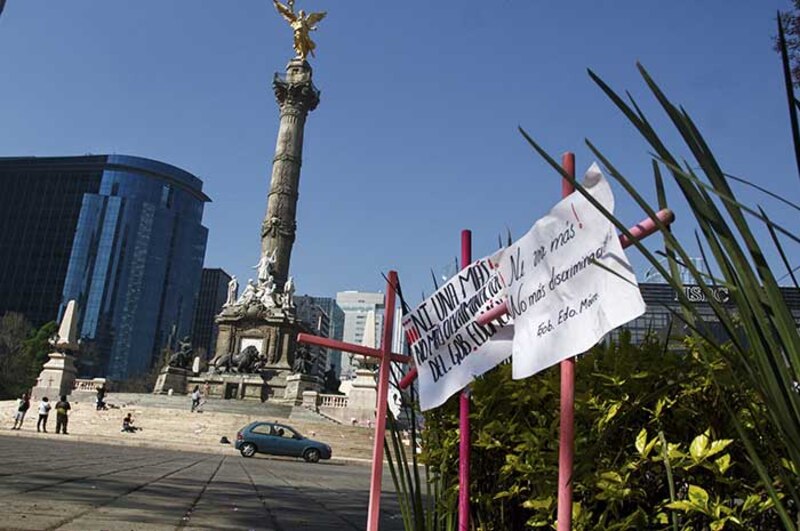 Protesta contra la violencia de género en México