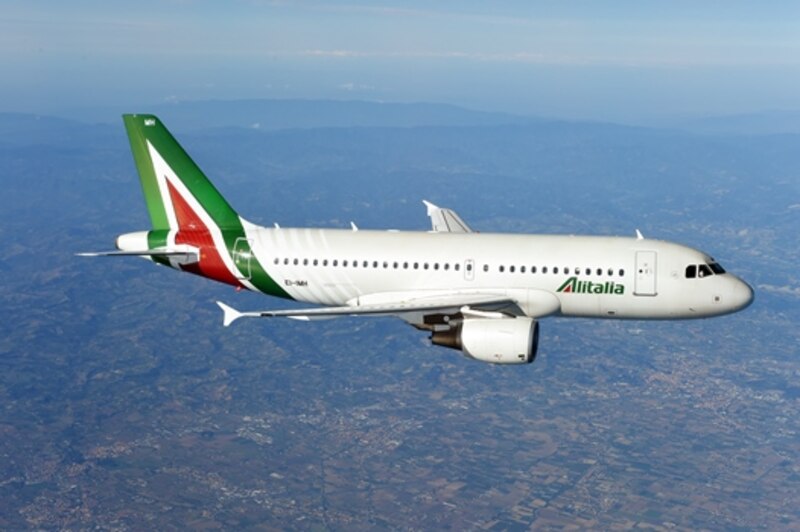 Un avión de Alitalia en pleno vuelo