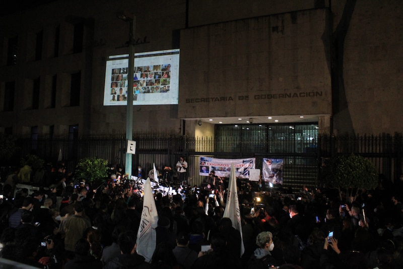 Protesta en la Secretaría de Gobernación