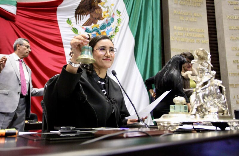 Presidenta de la Cámara de Diputados, María Guadalupe Murguía, durante la sesión en la que se aprobó la Ley de Ingresos de la Federación 2020.
