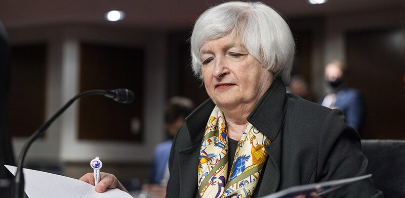 Janet Yellen, Secretaria del Tesoro de los Estados Unidos, durante una comparecencia ante el Congreso.