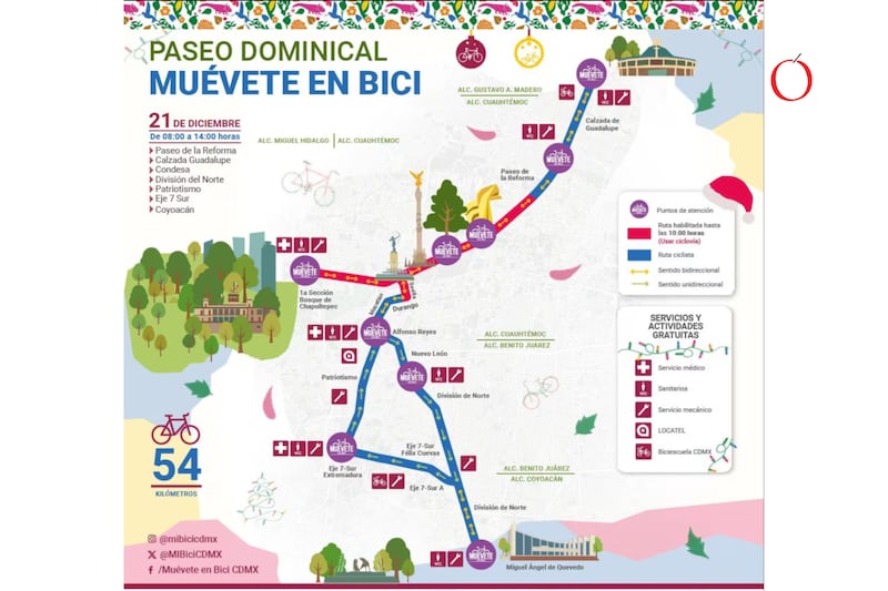 Ruta Paseo Dominical “Muévete en Bici”