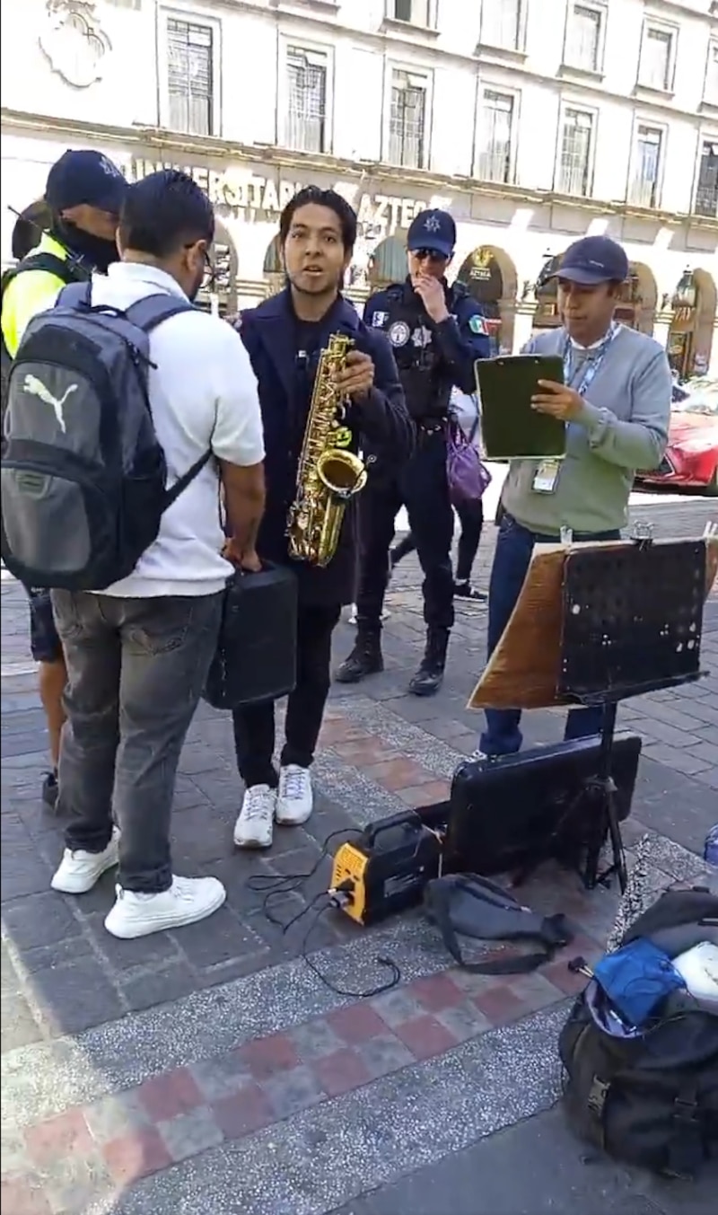 Captura de video de Saxofonista en el centro de Guadalajara