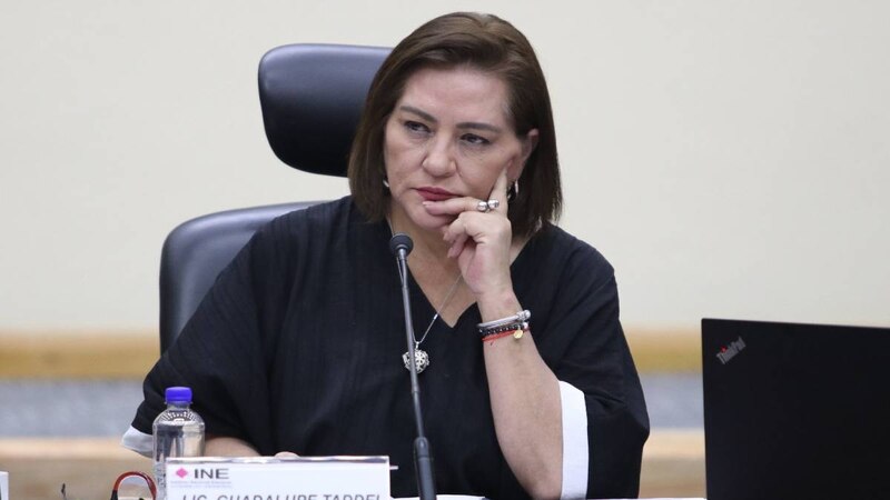 La presidenta del INE, Guadalupe Taddei, durante una sesión del Consejo General.