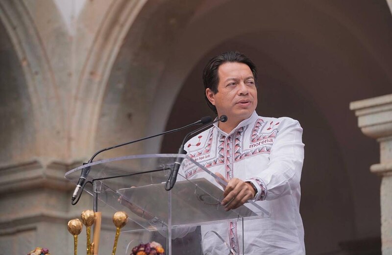 El presidente Andrés Manuel López Obrador durante un discurso.