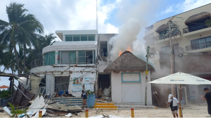 Incendio en un restaurante en Playa del Carmen