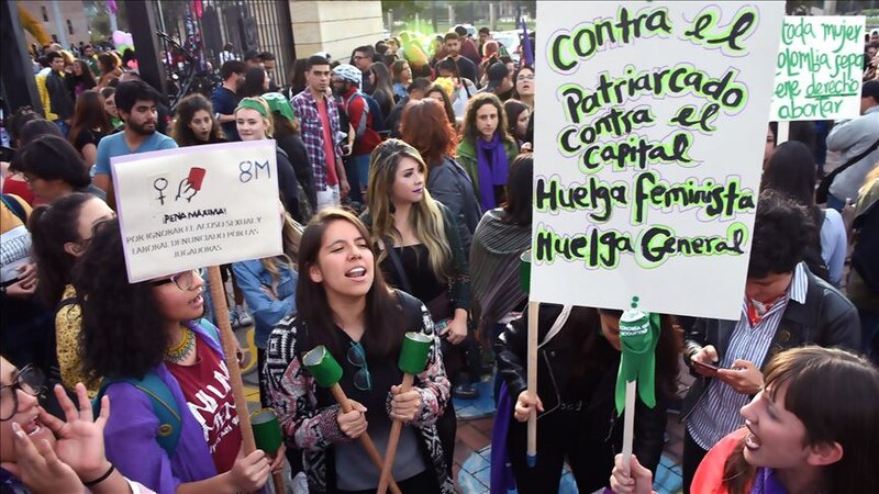 Protesta feminista en Colombia