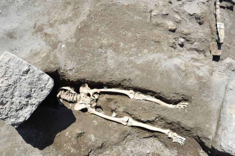 Restos óseos encontrados en una excavación arqueológica