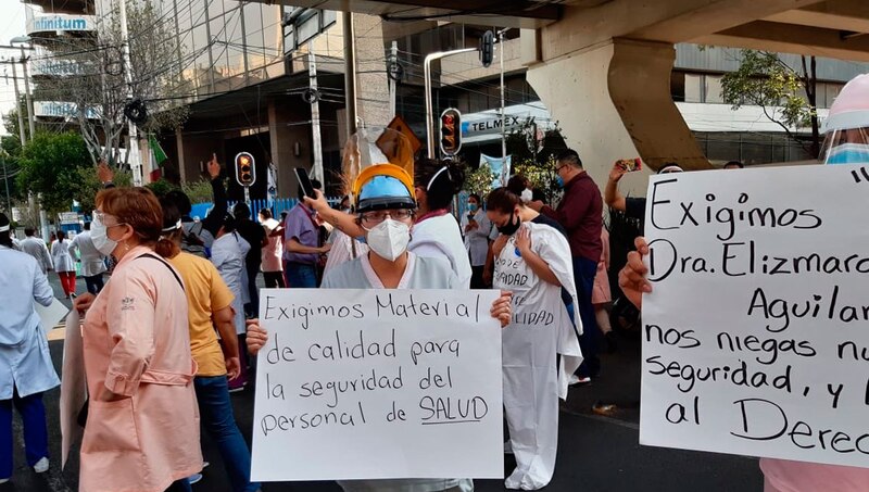 Enfermeras protestan por falta de insumos y seguridad
