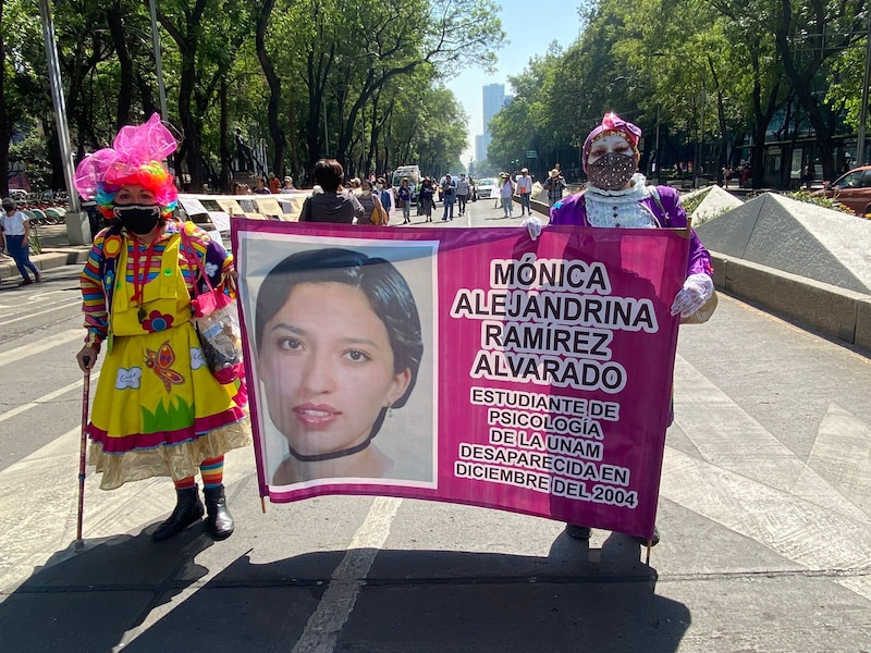 Marcha por la desaparición de Mónica Alejandrina Ramírez Alvarado
