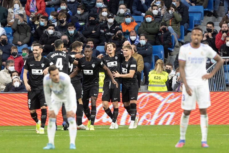 El Real Madrid celebra un gol