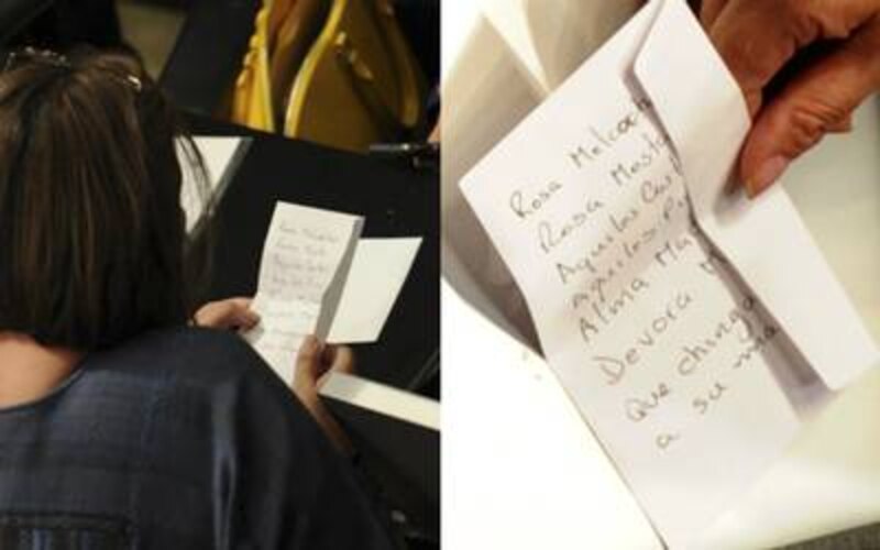 Carta escrita a mano por una mujer
