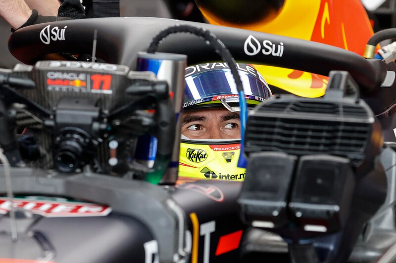 El piloto de Red Bull, Sergio Pérez, durante una carrera de Fórmula 1.