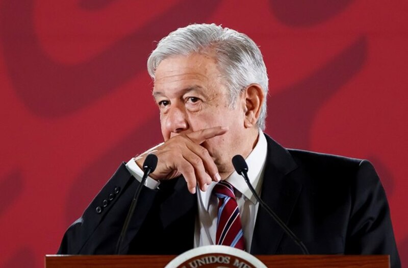 El presidente Andrés Manuel López Obrador durante una conferencia de prensa.