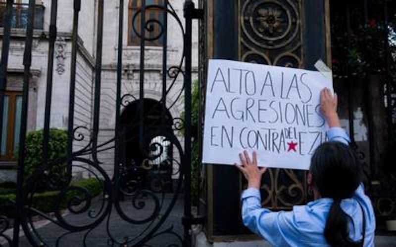Protesta contra la agresión a periodistas en México