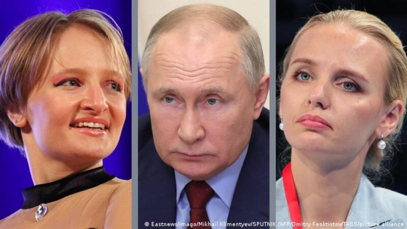 Putin y sus dos hijas, María y Katerina