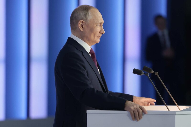 El presidente ruso, Vladimir Putin, pronuncia un discurso ante la nación