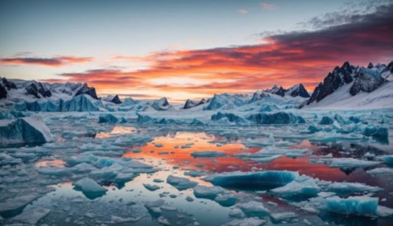 Icebergs en la Antártida