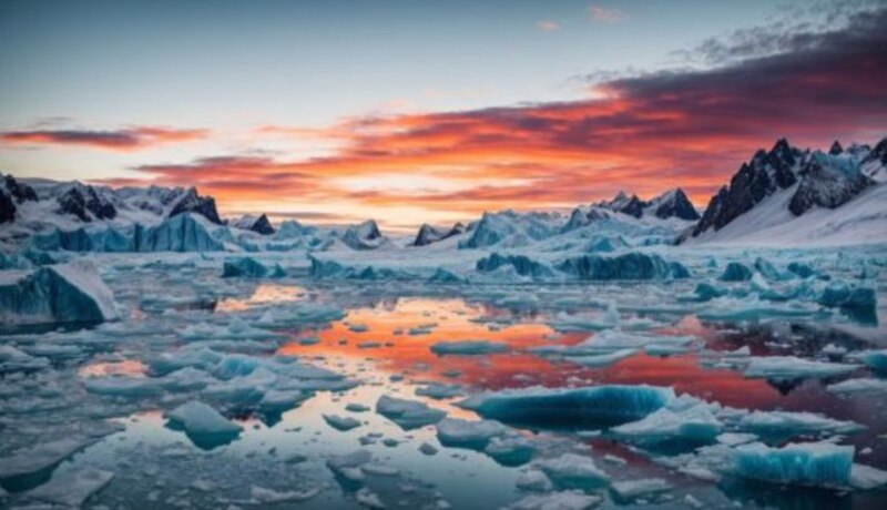 Icebergs en la Antártida
