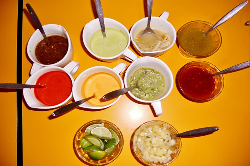 Variedad de salsas mexicanas