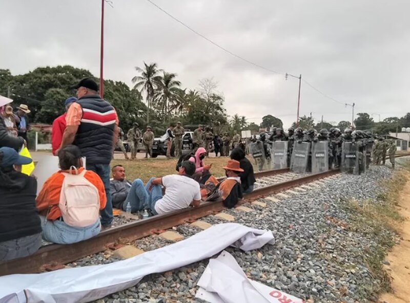Migrantes centroamericanos en la frontera sur de México