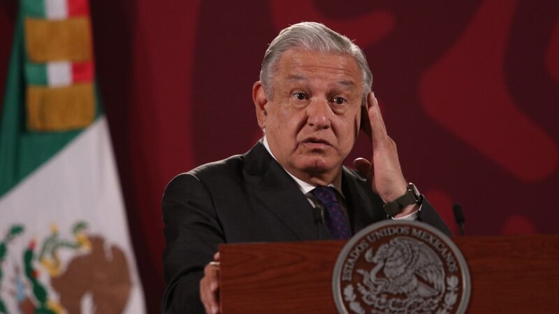 El presidente Andrés Manuel López Obrador durante una conferencia de prensa.