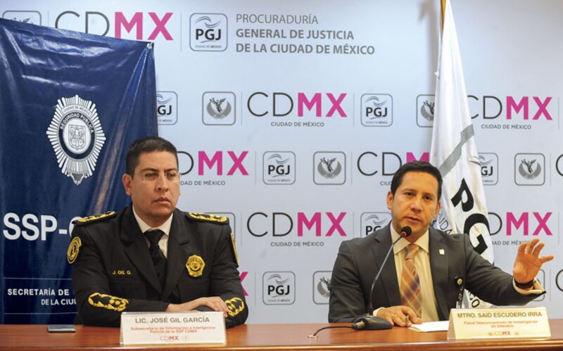 Conferencia de prensa de la Procuraduría General de Justicia de la Ciudad de México