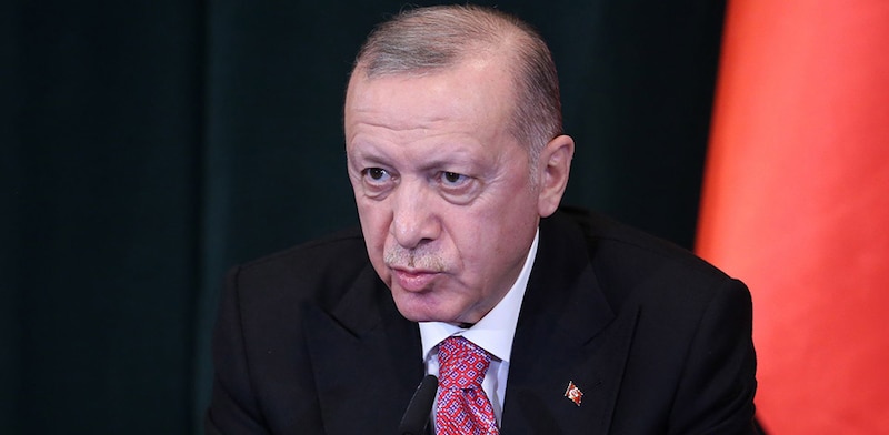 El presidente turco, Recep Tayyip Erdogan, pronuncia un discurso.