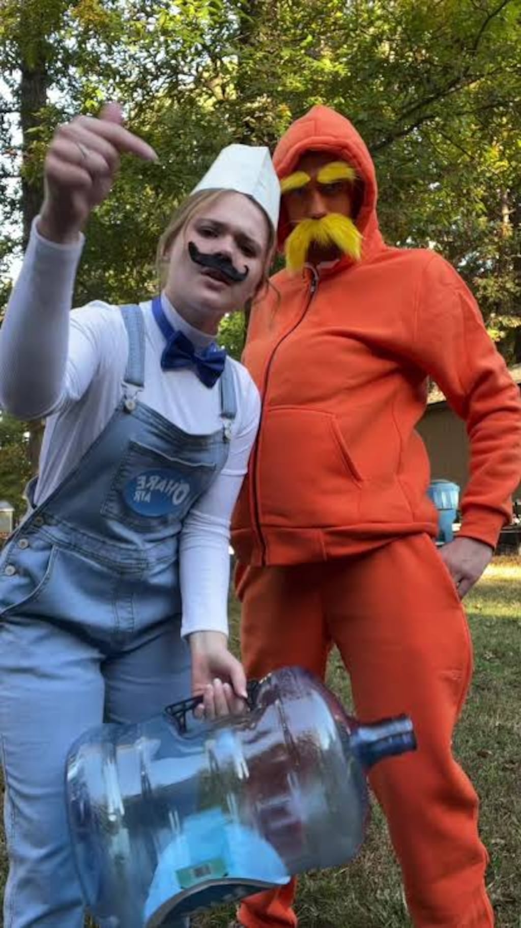 Disfraz De Cuerpo Entero De Lorax Y Slenderman Para Adultos – Mono Naranja Unisex Con Cremallera Trasera, Ideal Para Carnaval Y Fiestas