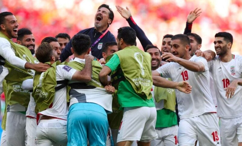 La alegría de los jugadores de fútbol
