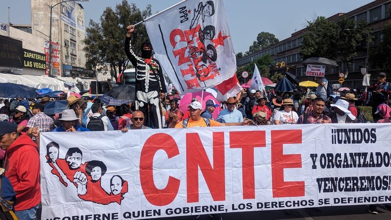 Marcha del CNTE en la Ciudad de México