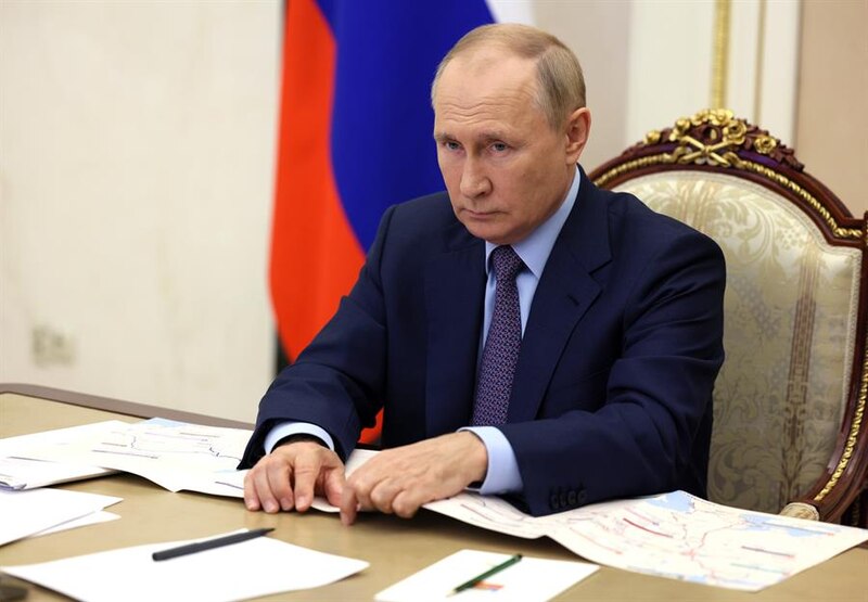 El presidente ruso, Vladimir Putin, durante una reunión en el Kremlin.