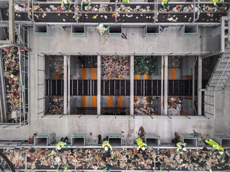 Planta de reciclaje de residuos sólidos urbanos