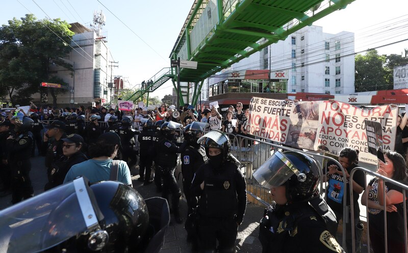 Protesta contra la tauromaquia en la Ciudad de México