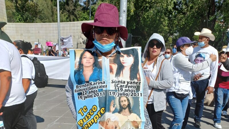 "Marcha por la desaparición de Brenda Karina Ramírez González y Sonia Yañez Caraveo"