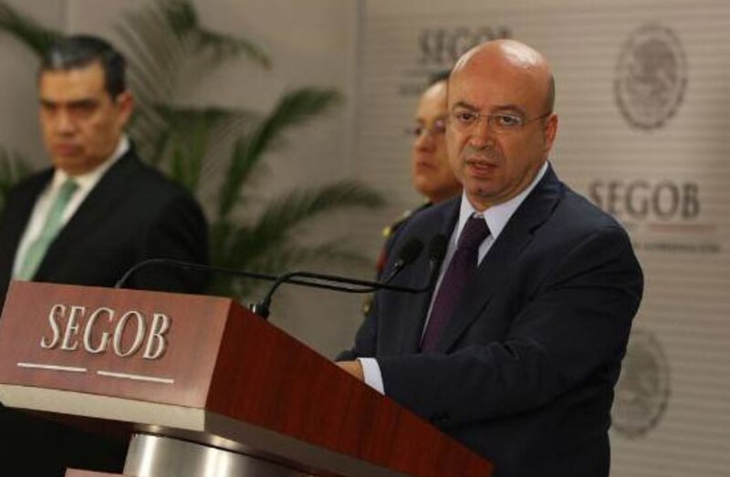 El Secretario de Gobernación, Miguel Ángel Osorio Chong, da un discurso.
