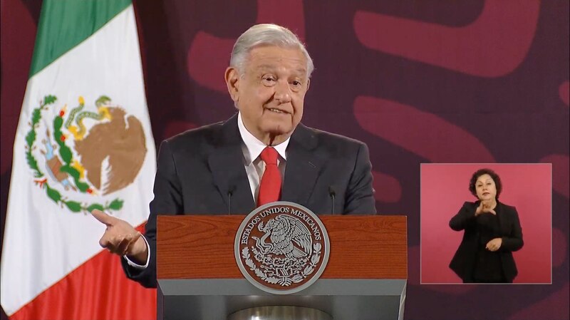 El presidente Andrés Manuel López Obrador da un discurso.