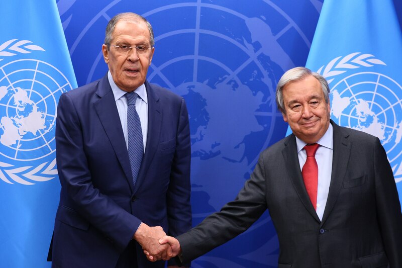 El Secretario General de la ONU, António Guterres, se reúne con el Presidente de la Asamblea General, Miroslav Lajčák.