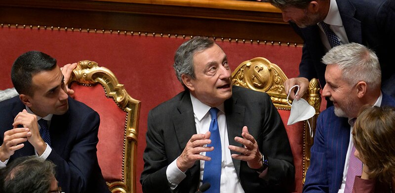 El presidente del Parlamento Europeo, David Sassoli, durante una sesión plenaria en Estrasburgo.