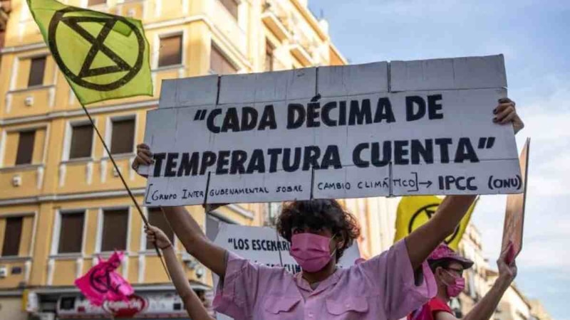 Protesta por el cambio climático en Madrid