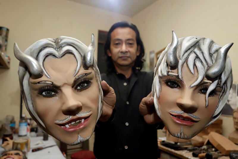 Máscaras de látex para el teatro