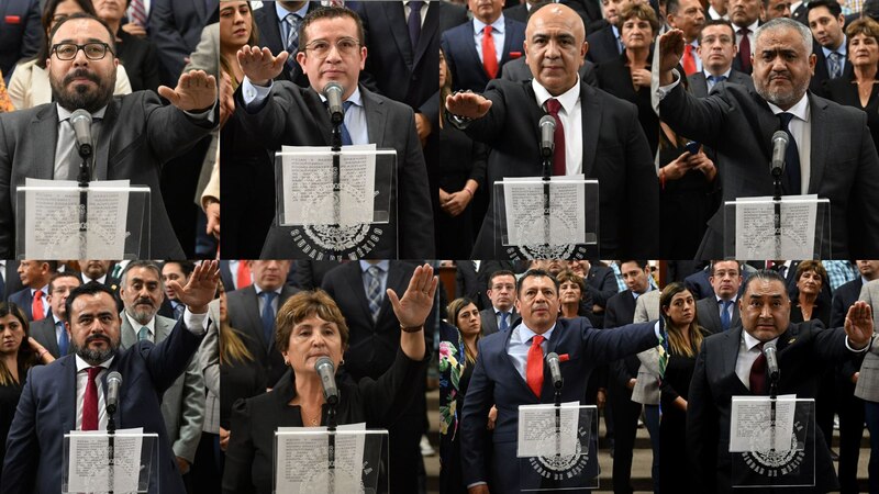 Diputados rinden protesta ante el pleno de la Cámara de Diputados.