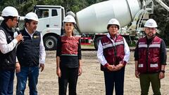 Sheinbaum y Delfina Gómez supervisan obras en la Presa Lago de Guadalupe