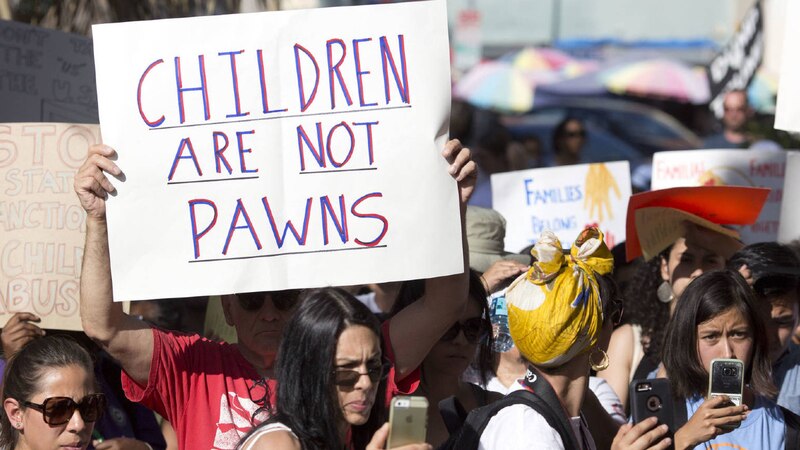 Protesta contra la separación de familias en la frontera de Estados Unidos