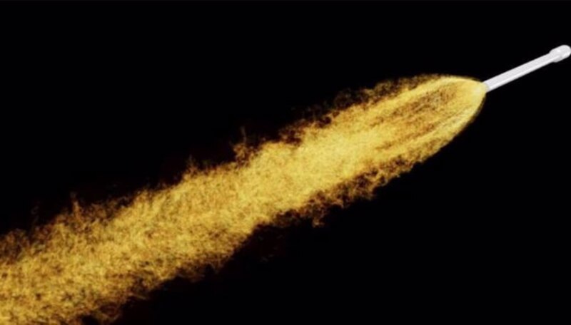Cohete espacial despegando