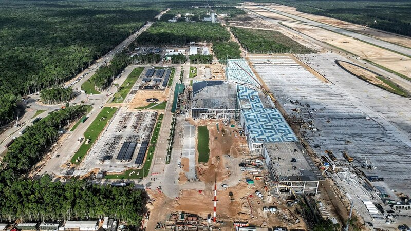 Construcción del nuevo aeropuerto de Santa Lucía