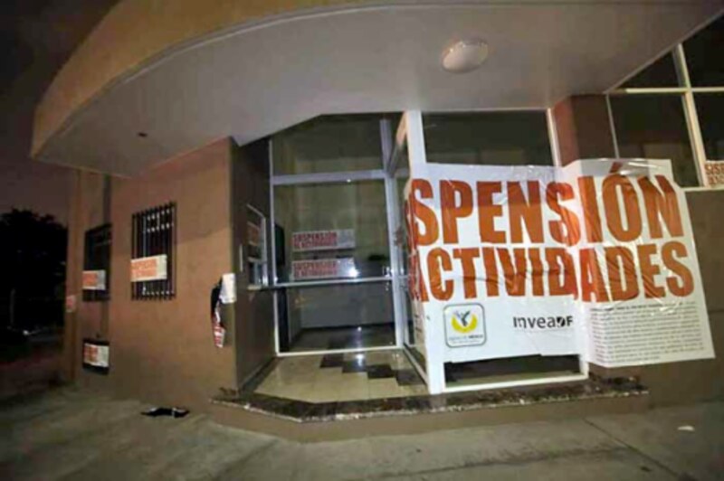 Suspensión de actividades en el INVEA