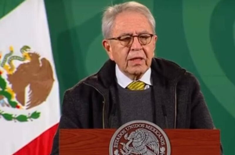 El presidente de México, Andrés Manuel López Obrador, da un discurso.