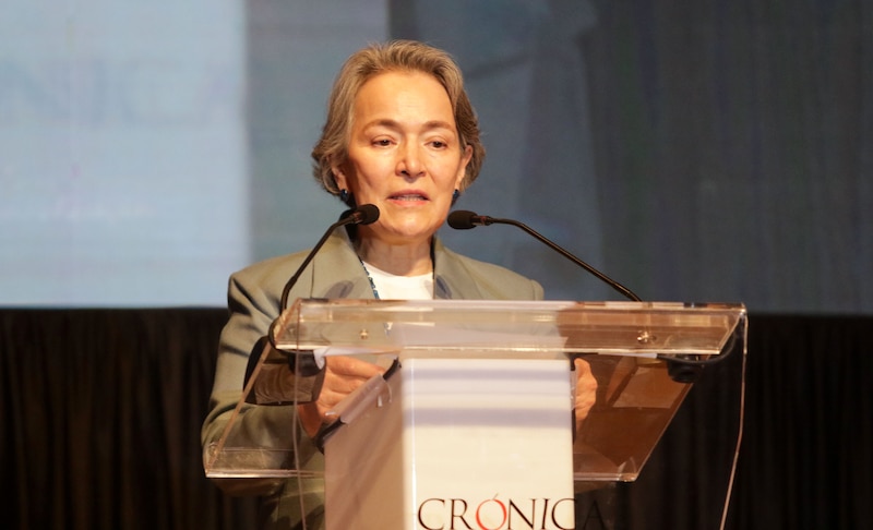 La presidenta de la Comunidad de Madrid, Isabel Díaz Ayuso, durante un discurso.