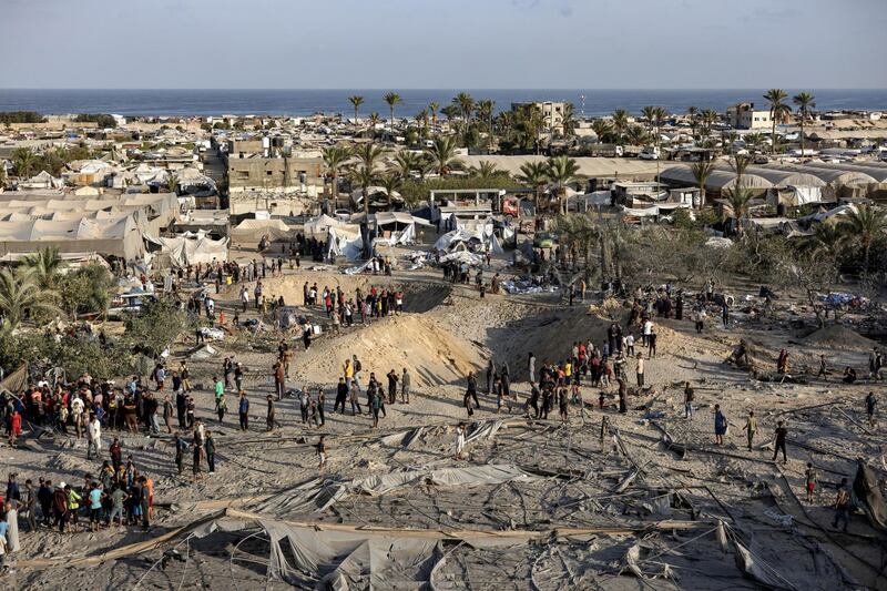 Campamento de refugiados sirios en Idlib, Siria